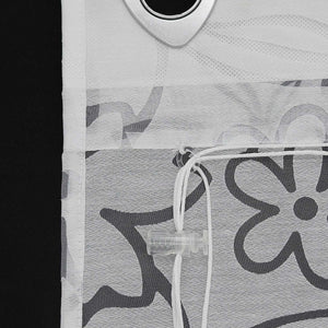 Roman Shades with U-Hooks Burnout Technique Floral Pattern 1 Piece