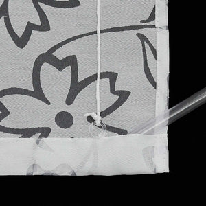 Roman Shades with U-Hooks Burnout Technique Floral Pattern 1 Piece