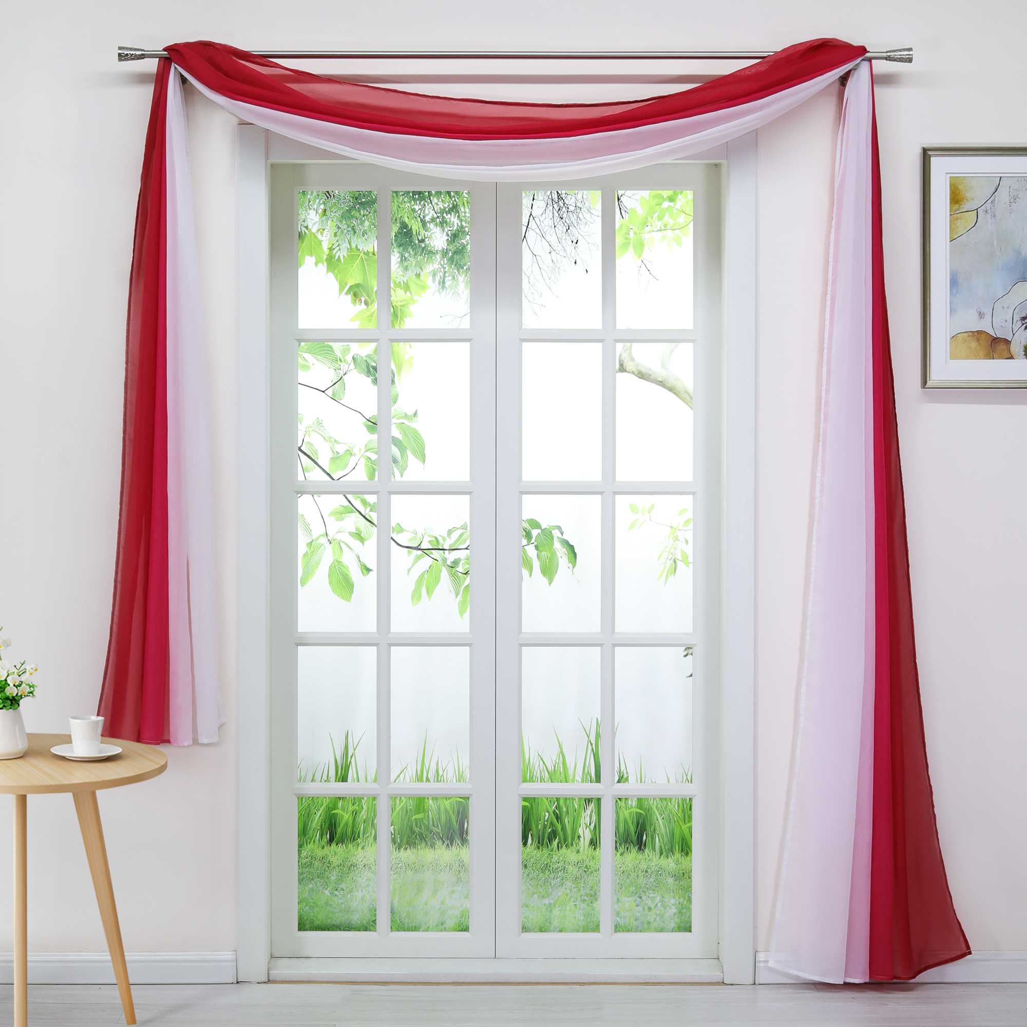 Decorative Curtain Panel with Gradient 1 Piece - orange, W x H 140 x 600cm