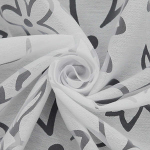 Roman Shades with U-Hooks Burnout Technique Floral Pattern 1 Piece