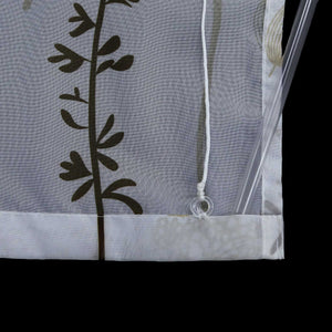 Roman Shade No-Drill Grommet with Hook Hanging with Chinese-Lantern Flower Pattern