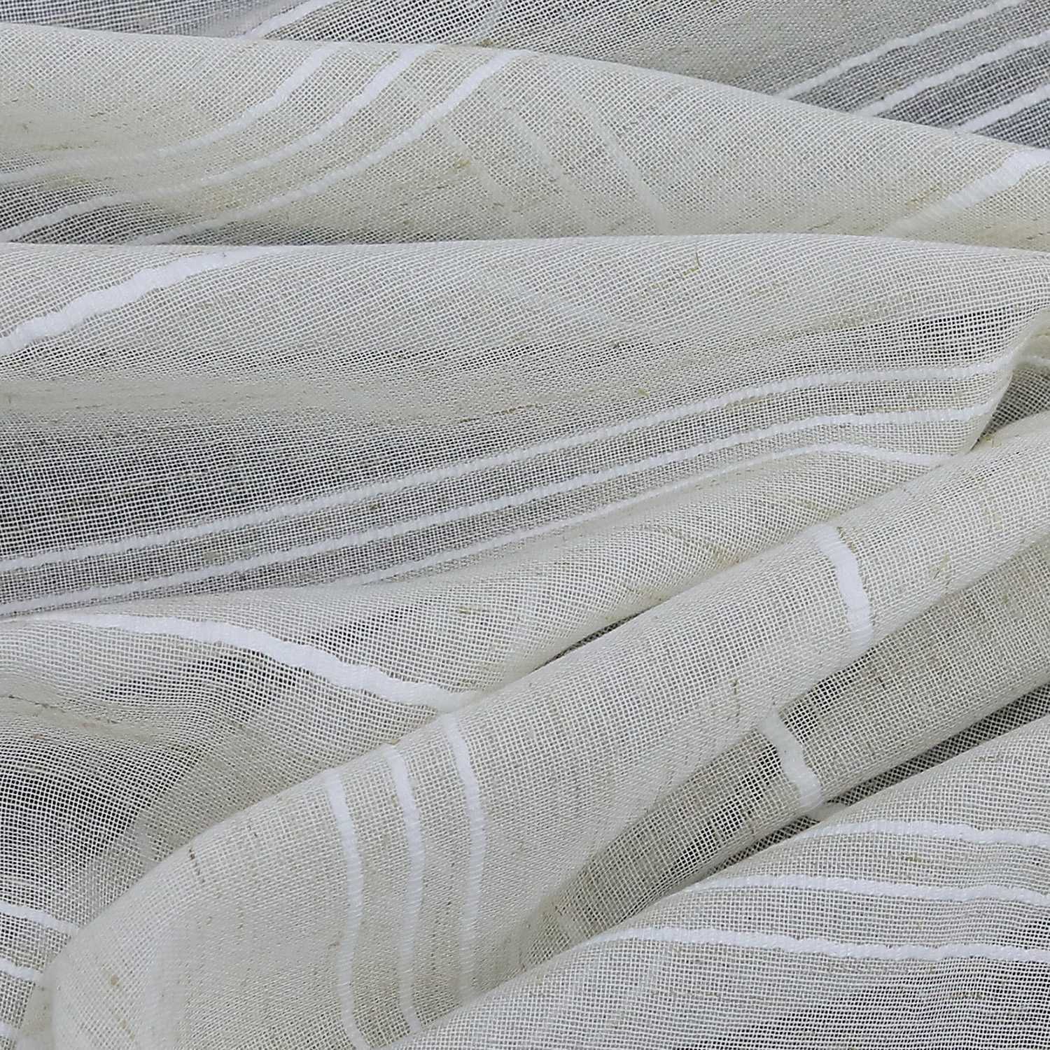 Delien Roman Shade White with V-Shaped Tab Tops Height-Adjustable