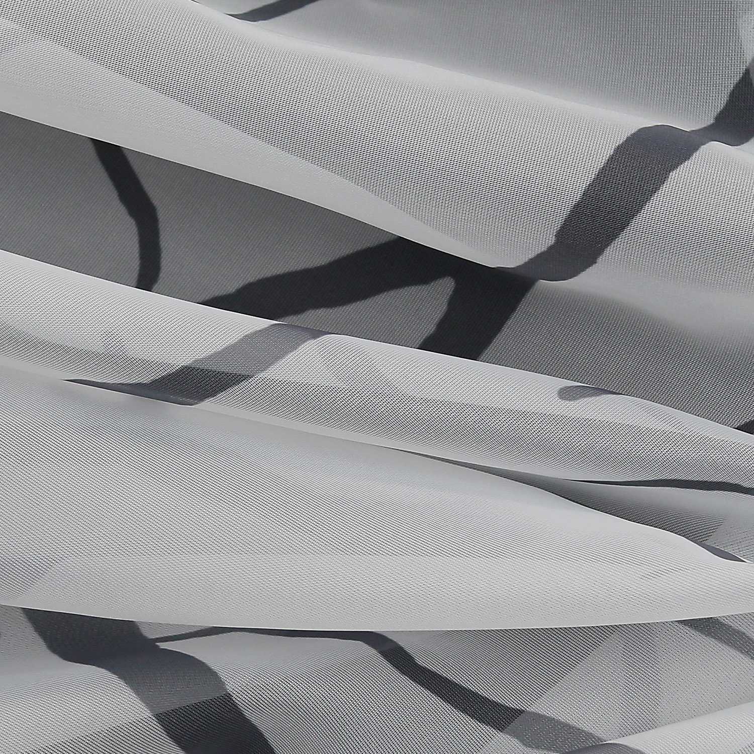 Tab-Top Curtain with Dense Branch Pattern Light-Filtering 1 Piece - Gray, Curtain-Tape Panel