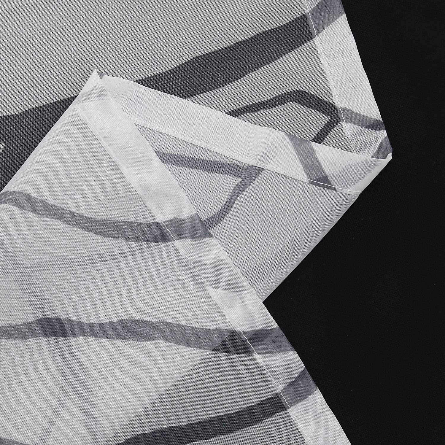 Tab-Top Curtain Panel with Branch Pattern Light-Filtering Set of 2 - Sand, H x W 175 x 57 cm