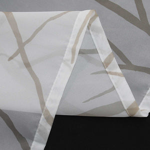 Tab-Top Curtain with Dense Branch Pattern Light-Filtering 1 Piece