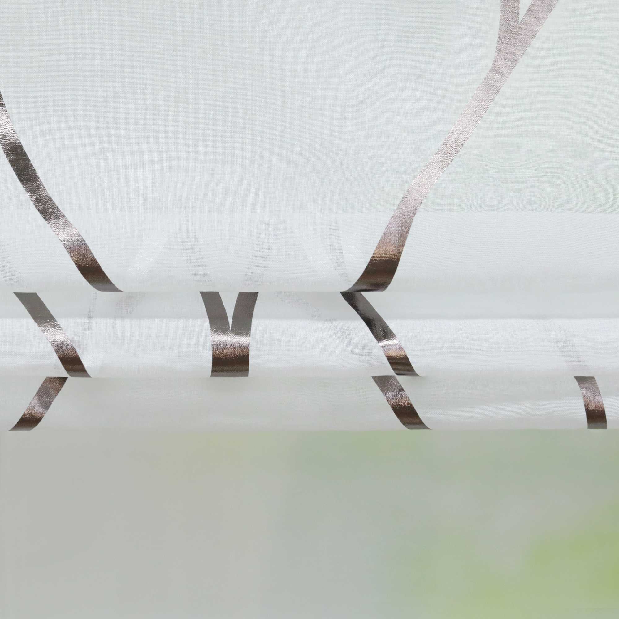 Roman Shade with Wave Pattern 1 Piece - Silver, H x W 130 x 45cm