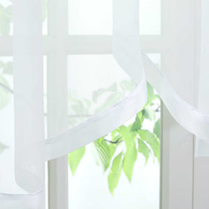 Multi-Functional Curtain Sheer Window Decor 1 Piece - White, W x H 400 x 120cm