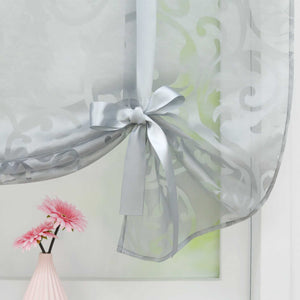 Roman Shade with Rod Pocket with Floral Pattern 1 Piece