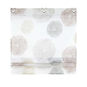 Roman Shade with U-Hooks Height-Adjustable with Tree-Ring Pattern 1 Piece