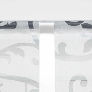 Roman Shade with Rod Pocket with Floral Pattern 1 Piece - White, W x H 120 x 140cm