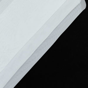Cafe Curtain with Butterfly Design Triangular Hem 1 Piece - White, W x H 40 x 90cm