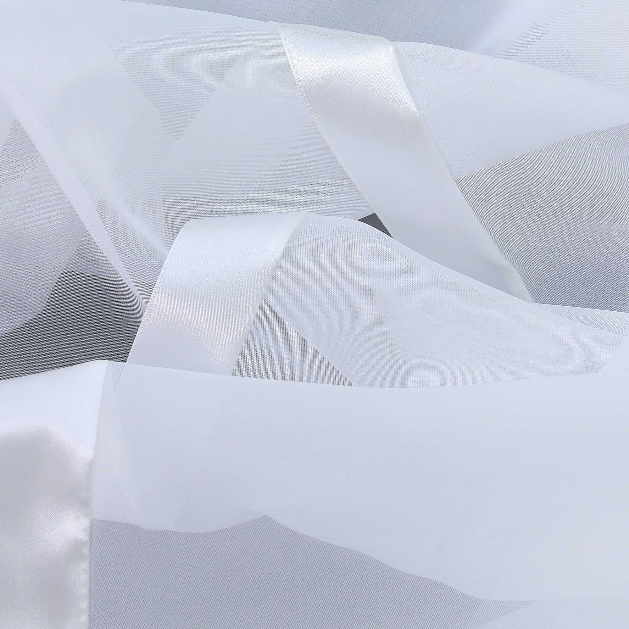 Cafe Curtain with Curtain Tape/ Window Decor Cross Design 1 Piece - Black, W x H 300 x 100cm
