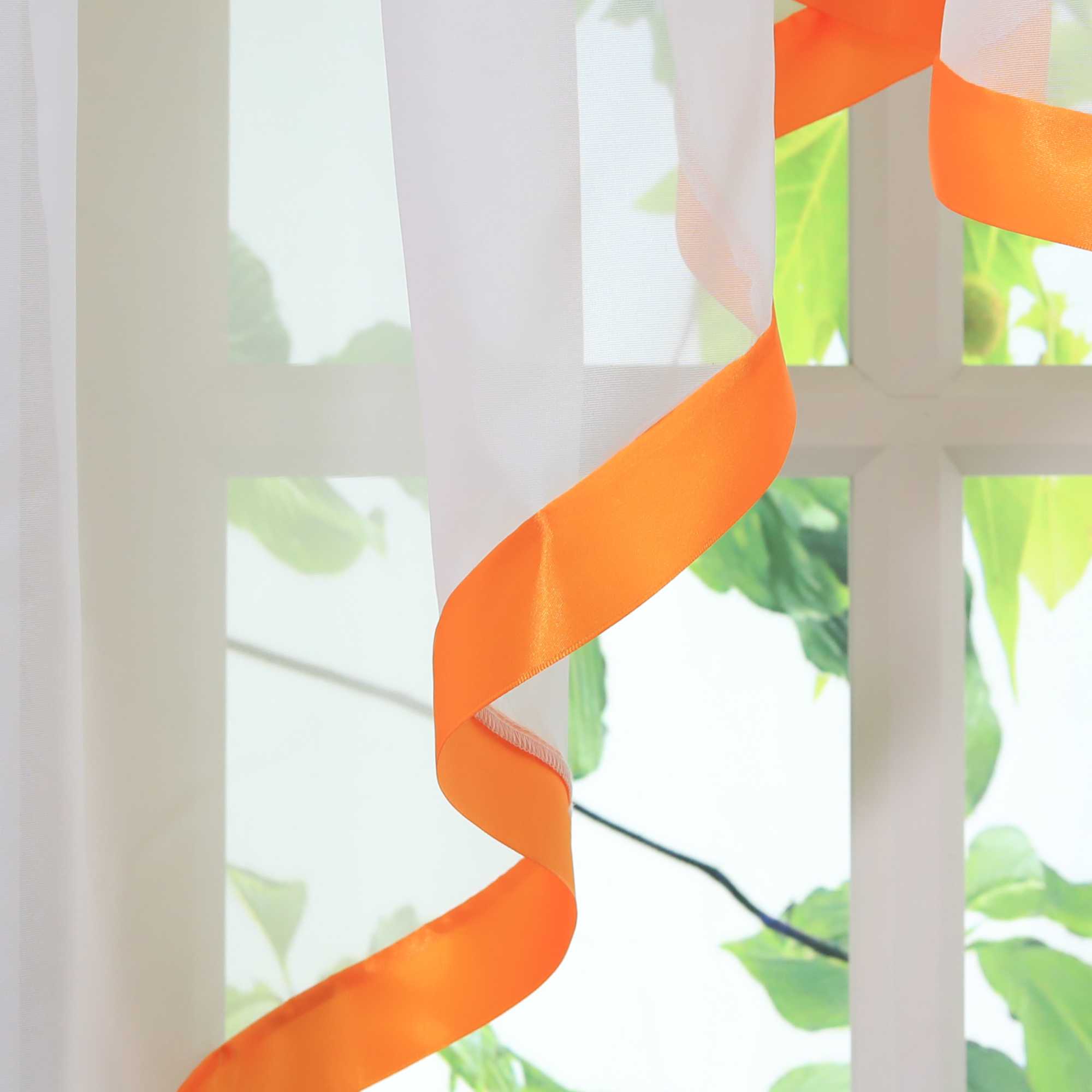 Cafe Curtain with Curtain Tape/ Window Decor Cross Design 1 Piece - Sand, W x H 300 x 100cm