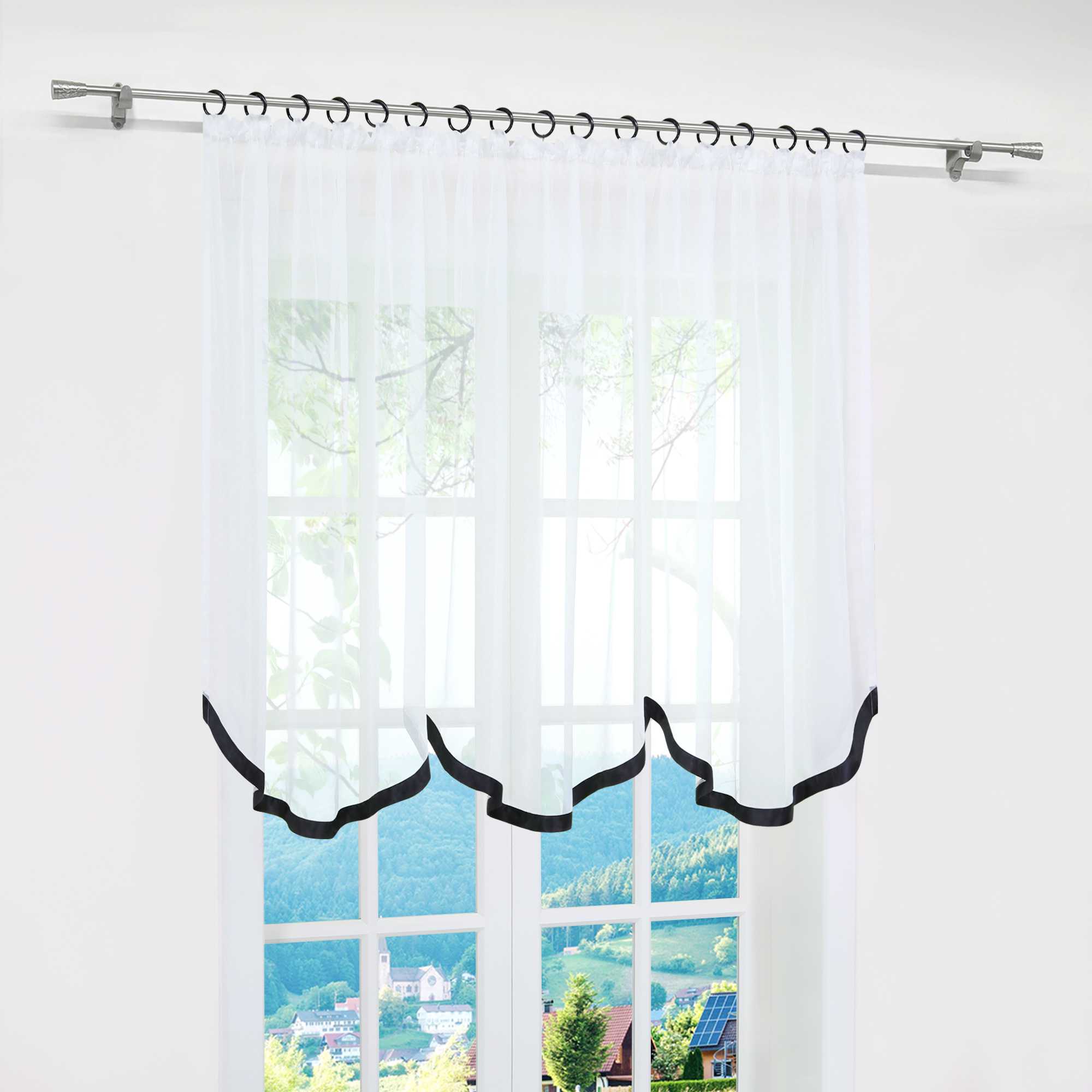 Multi-Functional Curtain Sheer Window Decor 1 Piece