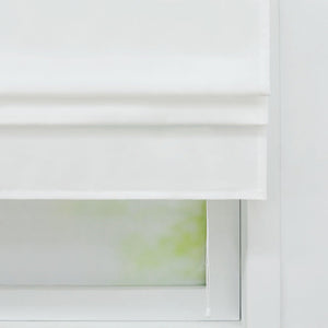 Roman Shade Solid Color Semi-Sheer Decorative Folds 1 Piece - White, H x W 140 x 100cm