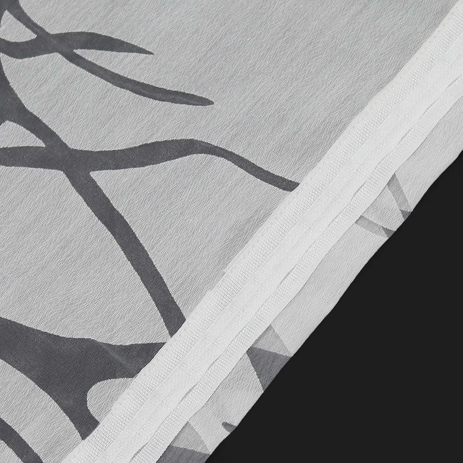 Curtain with Branch Pattern Light-Filtering Garden Style 1 Piece
