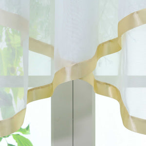 Cafe Curtain with Curtain Tape/ Window Decor Cross Design 1 Piece