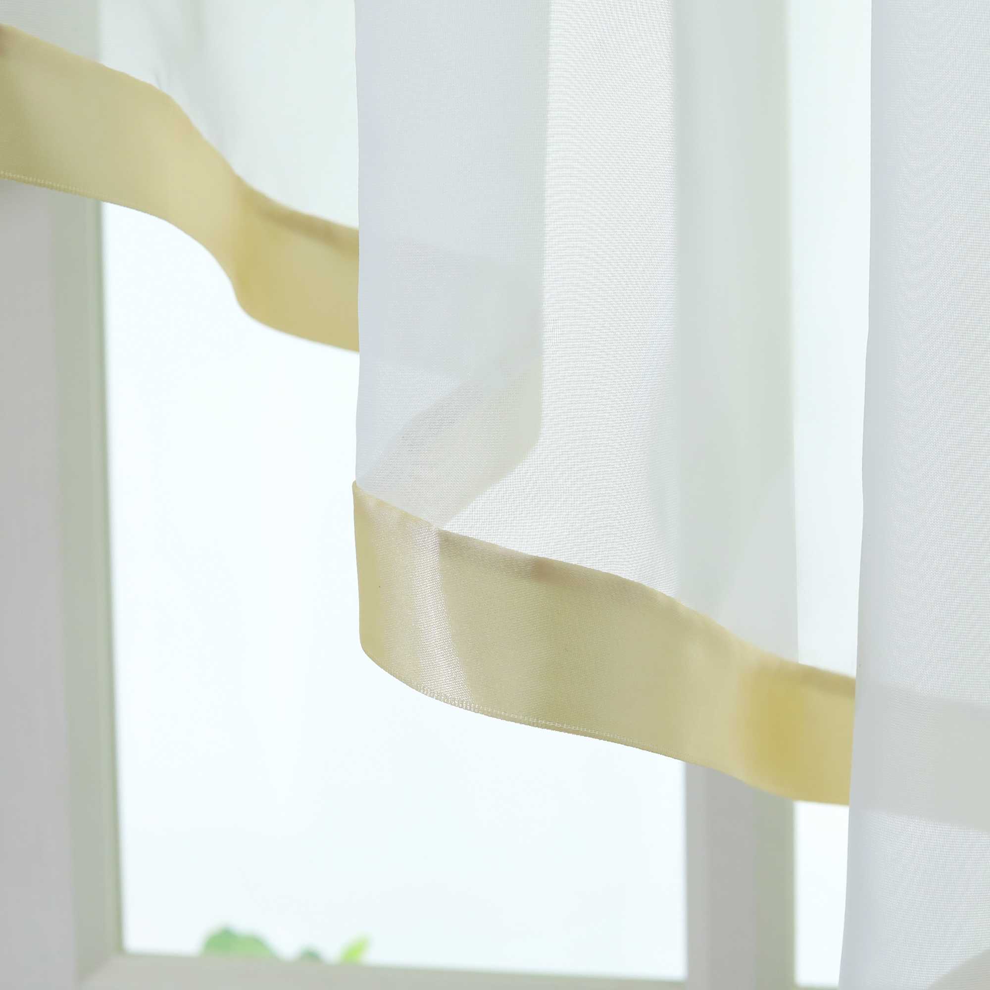 Cafe Curtain with Curtain Tape/ Window Decor Cross Design 1 Piece