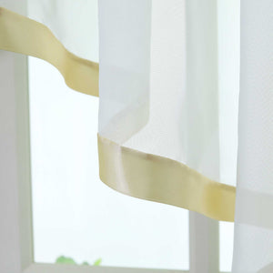 Cafe Curtain with Curtain Tape/ Window Decor Cross Design 1 Piece