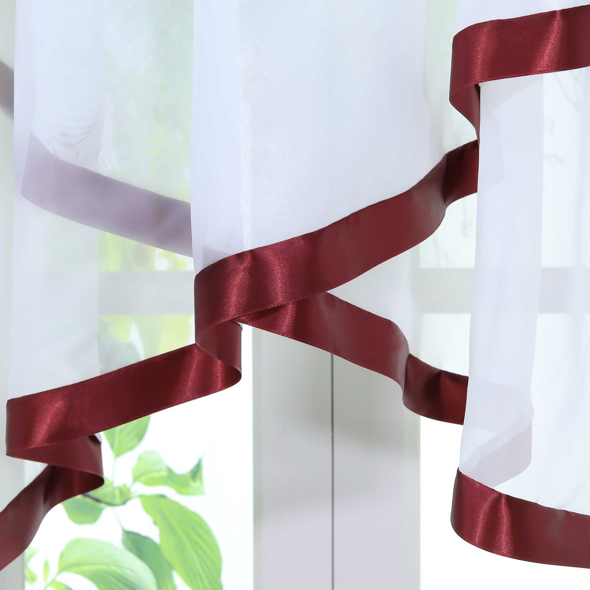 Cafe Curtain with Curtain Tape/ Window Decor Cross Design 1 Piece - Green, W x H 400 x 160cm