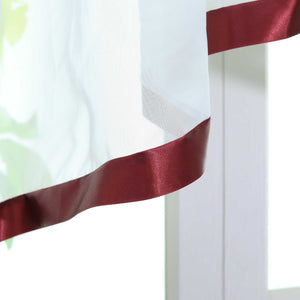 Cafe Curtain with Curtain Tape/ Window Decor Cross Design 1 Piece - Green, W x H 300 x 120cm