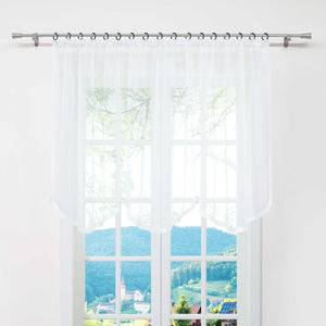 Multi-Functional Curtain Sheer Window Decor 1 Piece - White, W x H 300 x 100cm