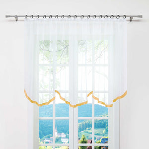 Multi-Functional Curtain Sheer Window Decor 1 Piece - White, W x H 300 x 140cm