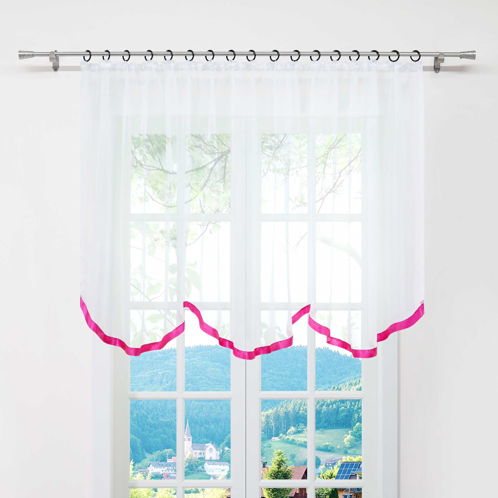 Multi-Functional Curtain Sheer Window Decor 1 Piece