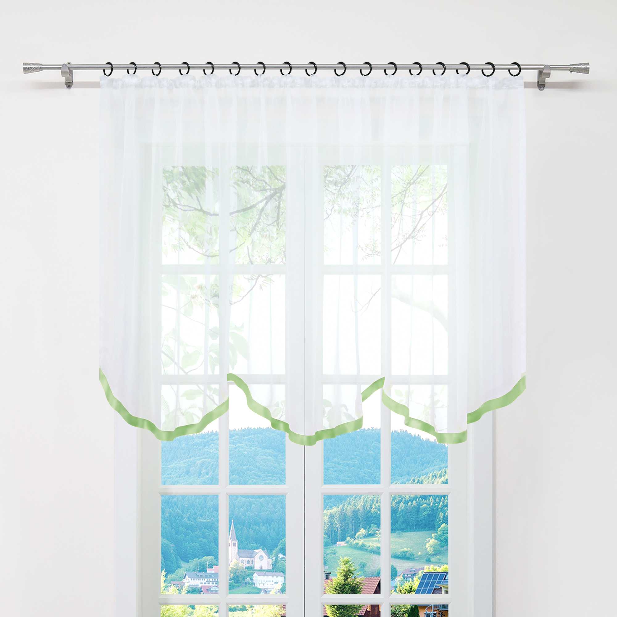 Multi-Functional Curtain Sheer Window Decor 1 Piece