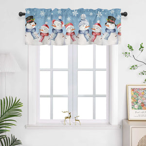 Cafe Curtain Christmas - Festive Valance - Blue, H x W 45 x 145cm