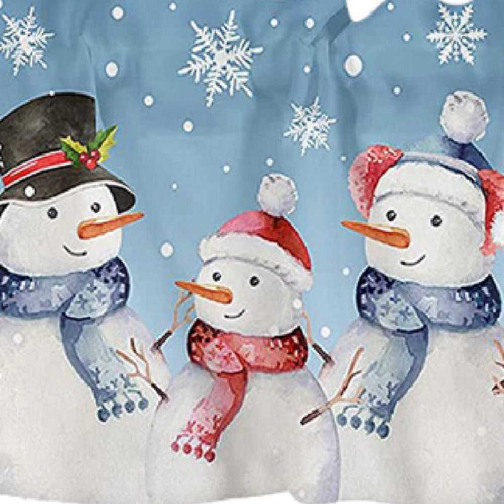 Cafe Curtain Christmas - Festive Valance - Blue, H x W 55 x 145cm