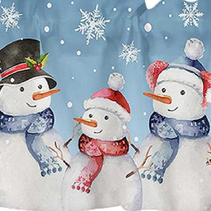 Cafe Curtain Christmas - Festive Valance - Blue, H x W 55 x 145cm