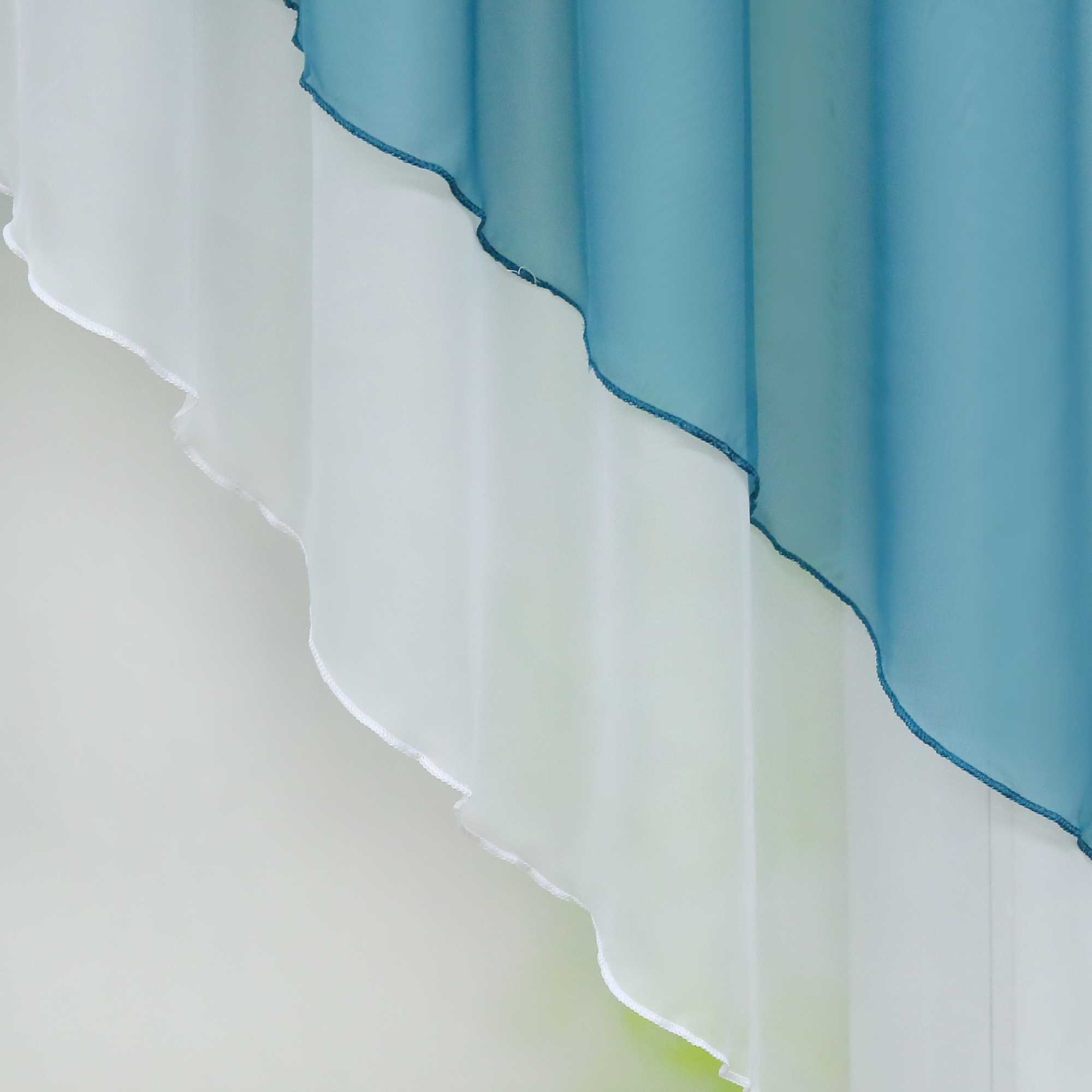 Two-Tone Cafe Curtain with Valances - Set of 2
