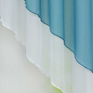 Two-Tone Cafe Curtain with Valances - Set of 2