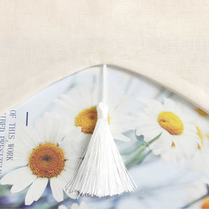 Delien Roman Shade with Tab-Top Hanging and Tassels