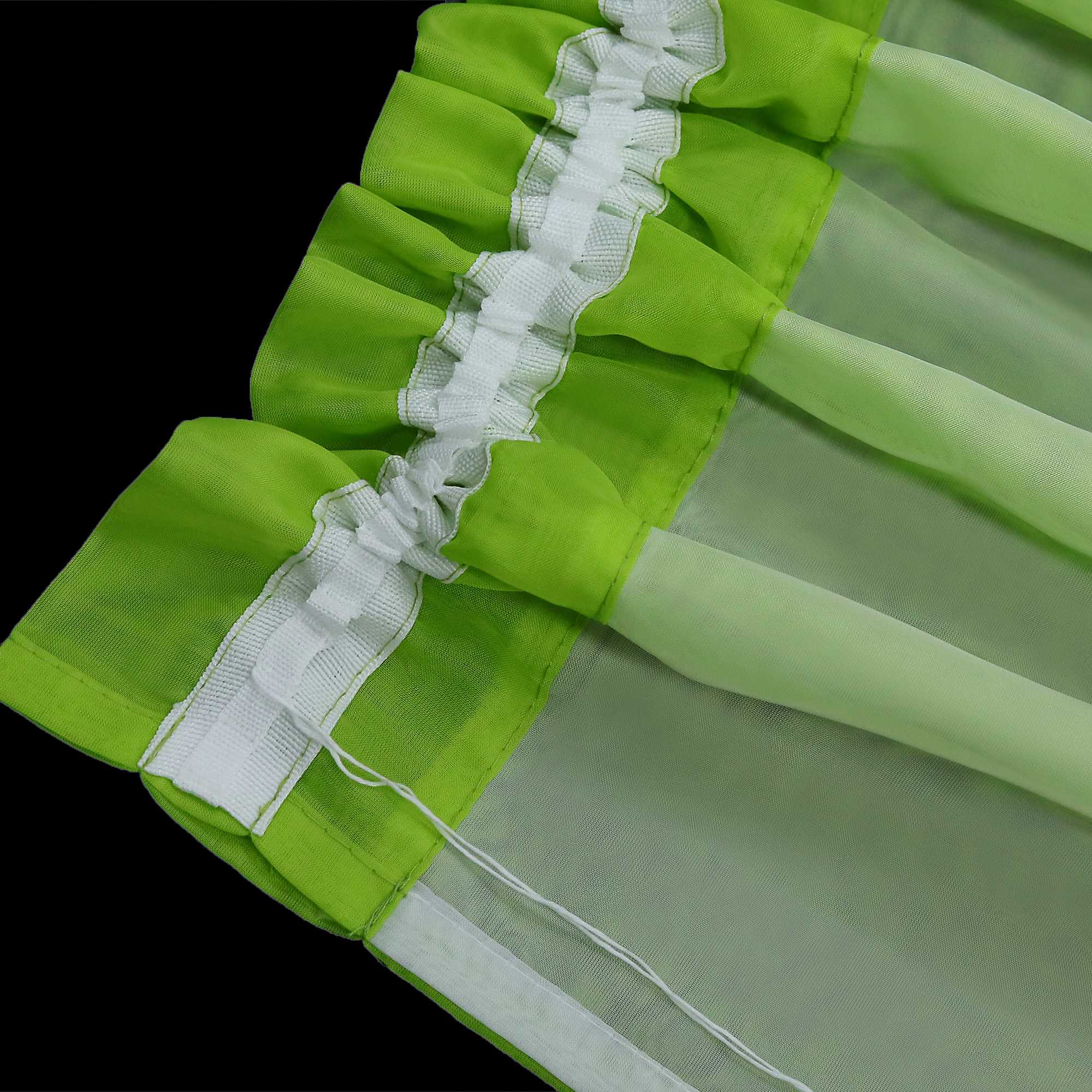 Two-Tone Cafe Curtain with Valances - Set of 2