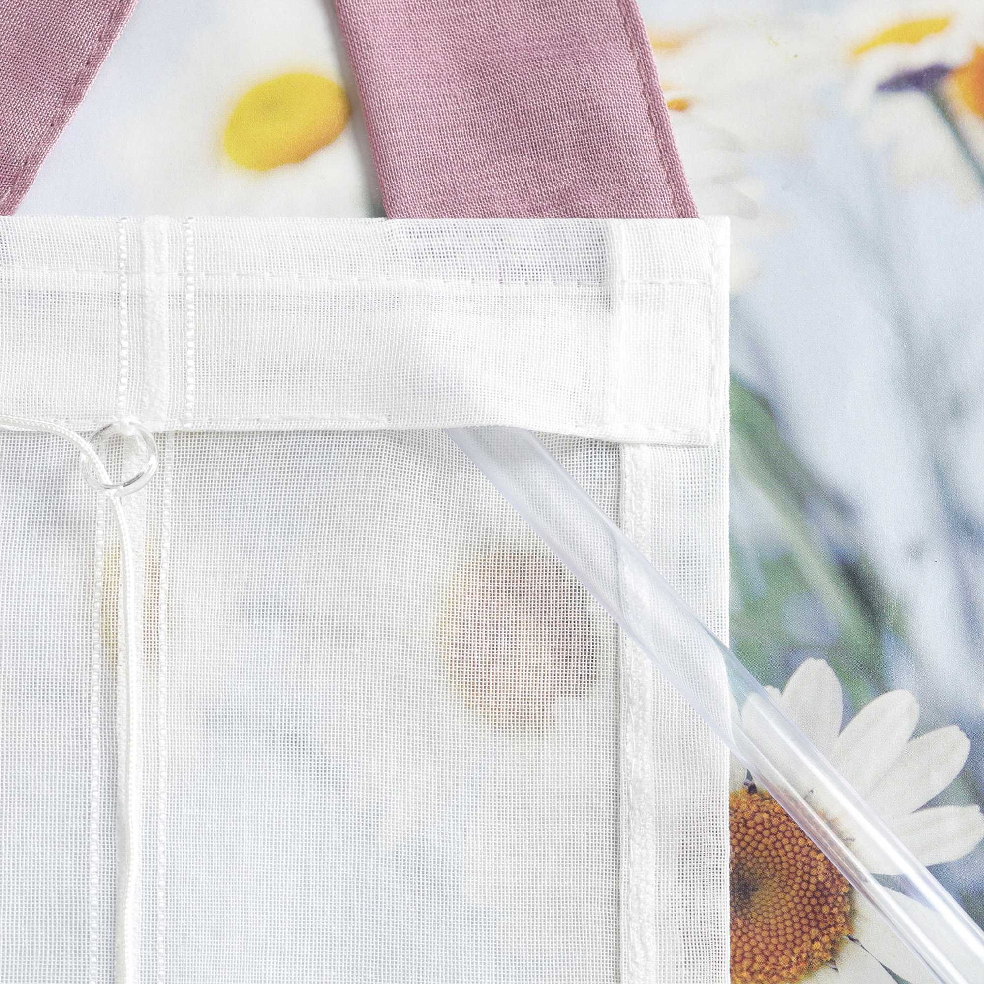 Delien Roman Shade with Tab-Top Hanging and Tassels