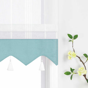 Delien Roman Shade with Tab-Top Hanging and Tassels