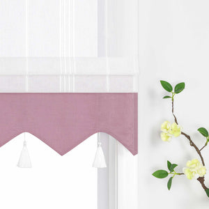 Delien Roman Shade with Tab-Top Hanging and Tassels