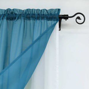 Two-Tone Cafe Curtain with Valances - Set of 2