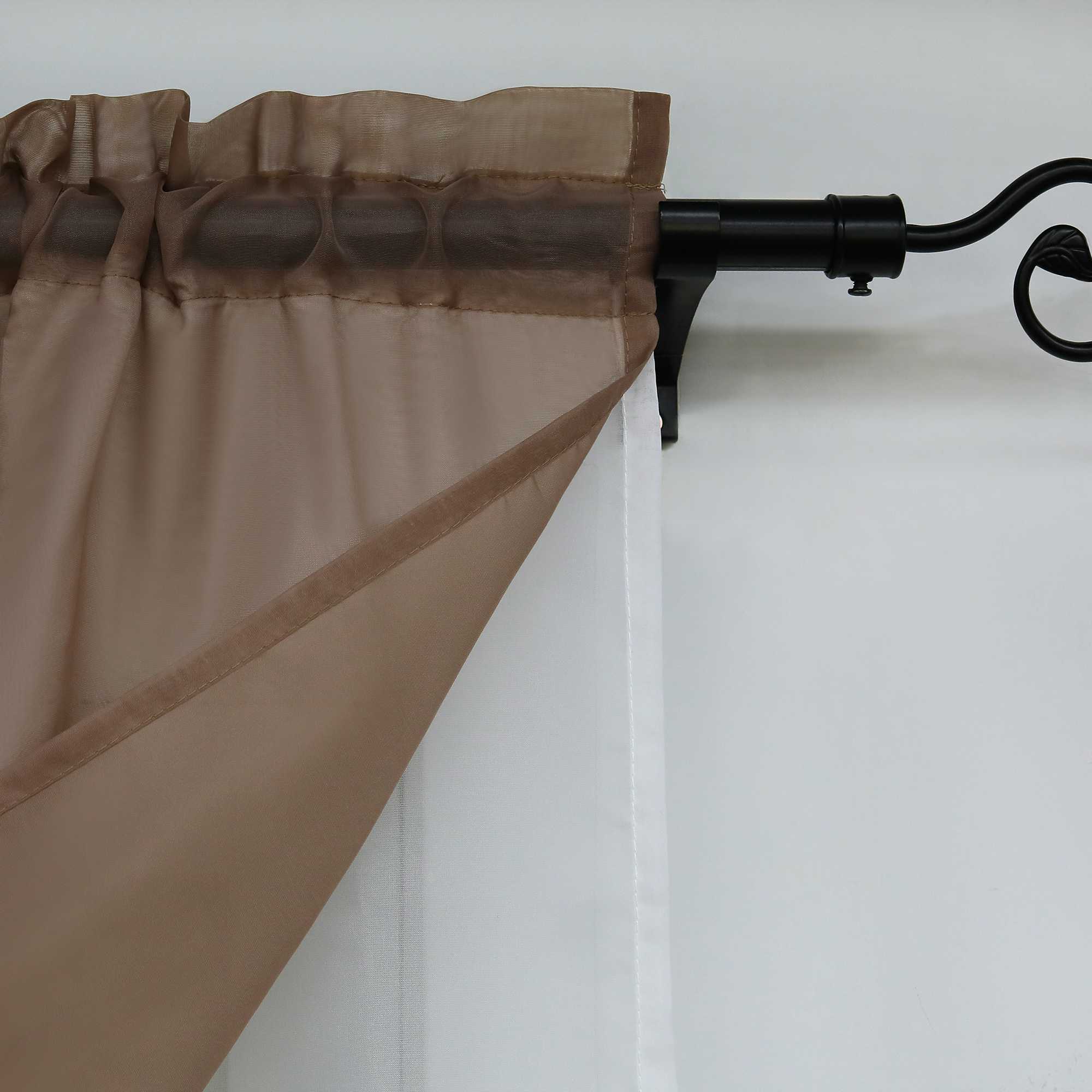 Two-Tone Cafe Curtain with Valances - Set of 2