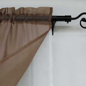 Two-Tone Cafe Curtain with Valances - Set of 2