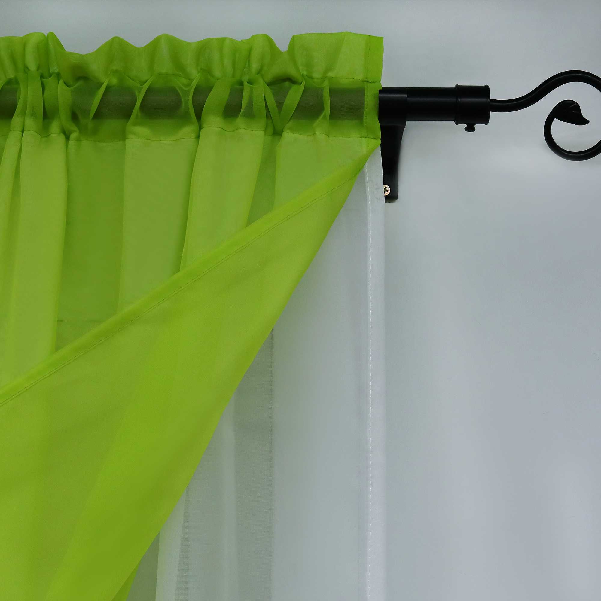 Two-Tone Cafe Curtain with Valances - Set of 2