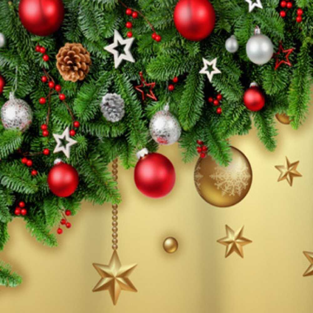 Cafe Curtain Christmas - Festive Valance - Burgundy, H x W 55 x 145cm
