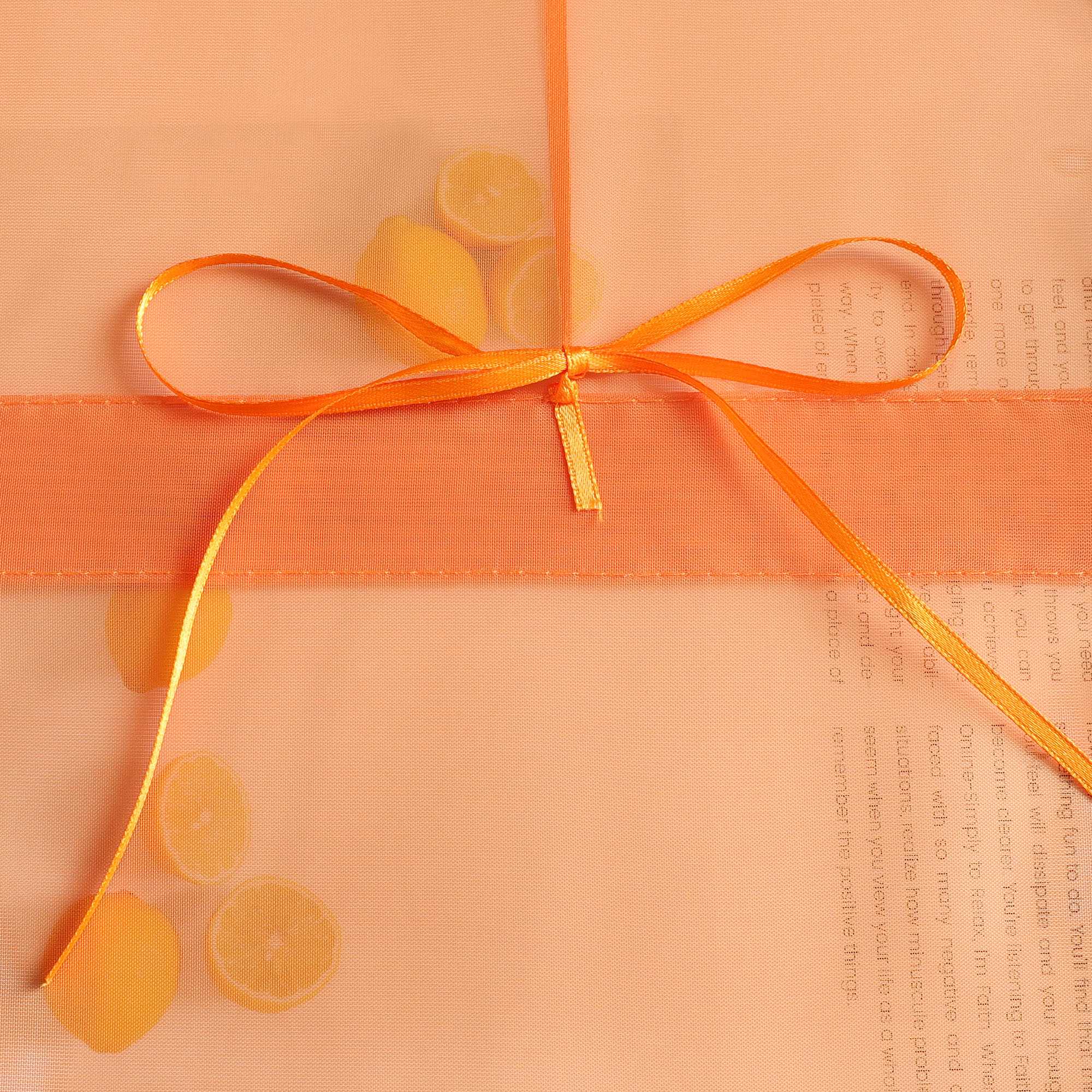 Roman Shade Solid Color Semi-Sheer Minimalist 1 Piece - Orange, Tab-Top Curtain