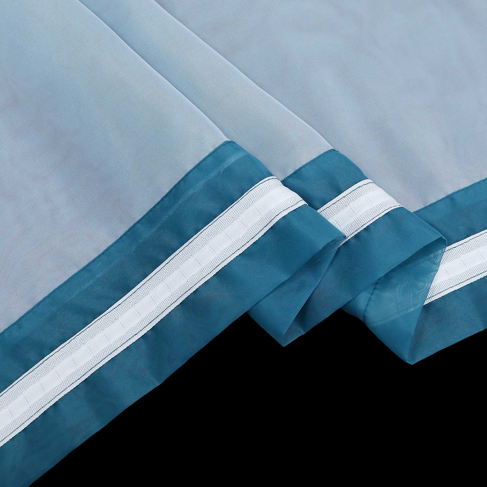 Two-Tone Cafe Curtain with Valances - Set of 2