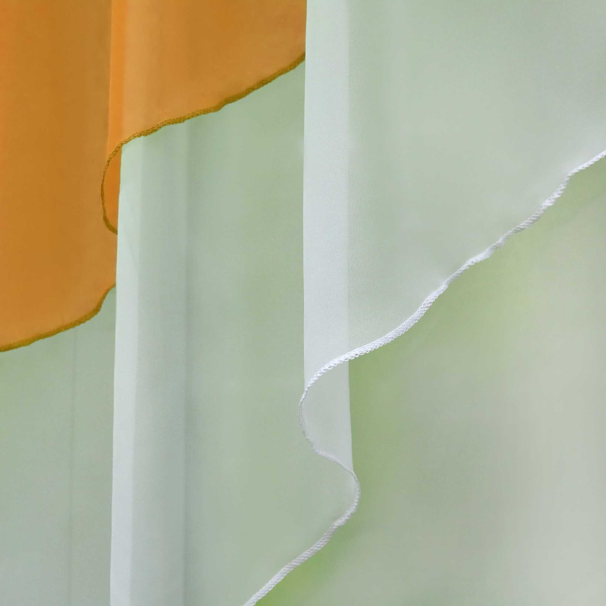 Two-Tone Cafe Curtain with Valances - Set of 2 - Pink, W x H 120 x 145cm