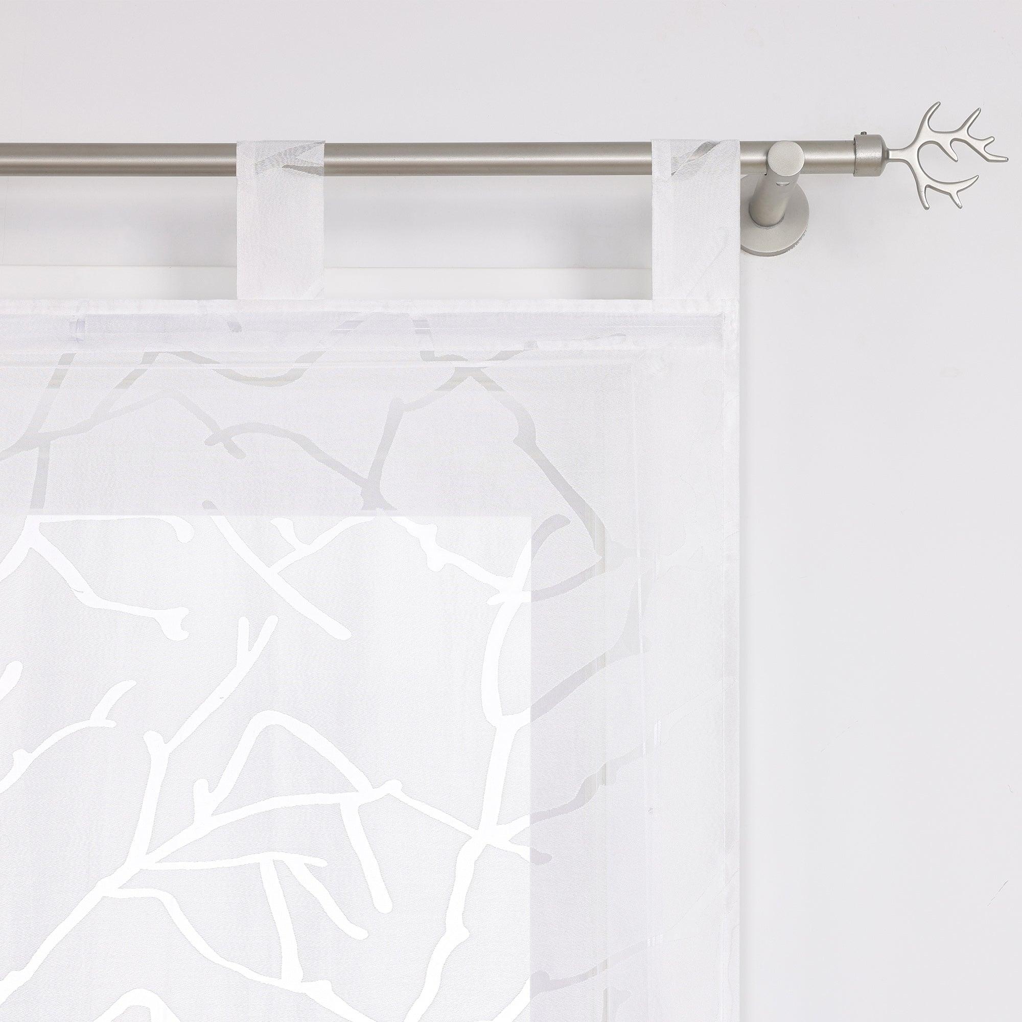 Roman Shade Semi-Sheer with Striped Pattern and Decorative Folds Solid Color 1 Piece - White, W x H 120 x 140cm