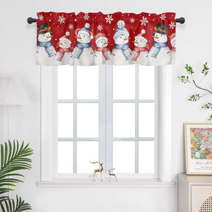 Cafe Curtain Christmas - Festive Valance - Red, H x W 45 x 145cm