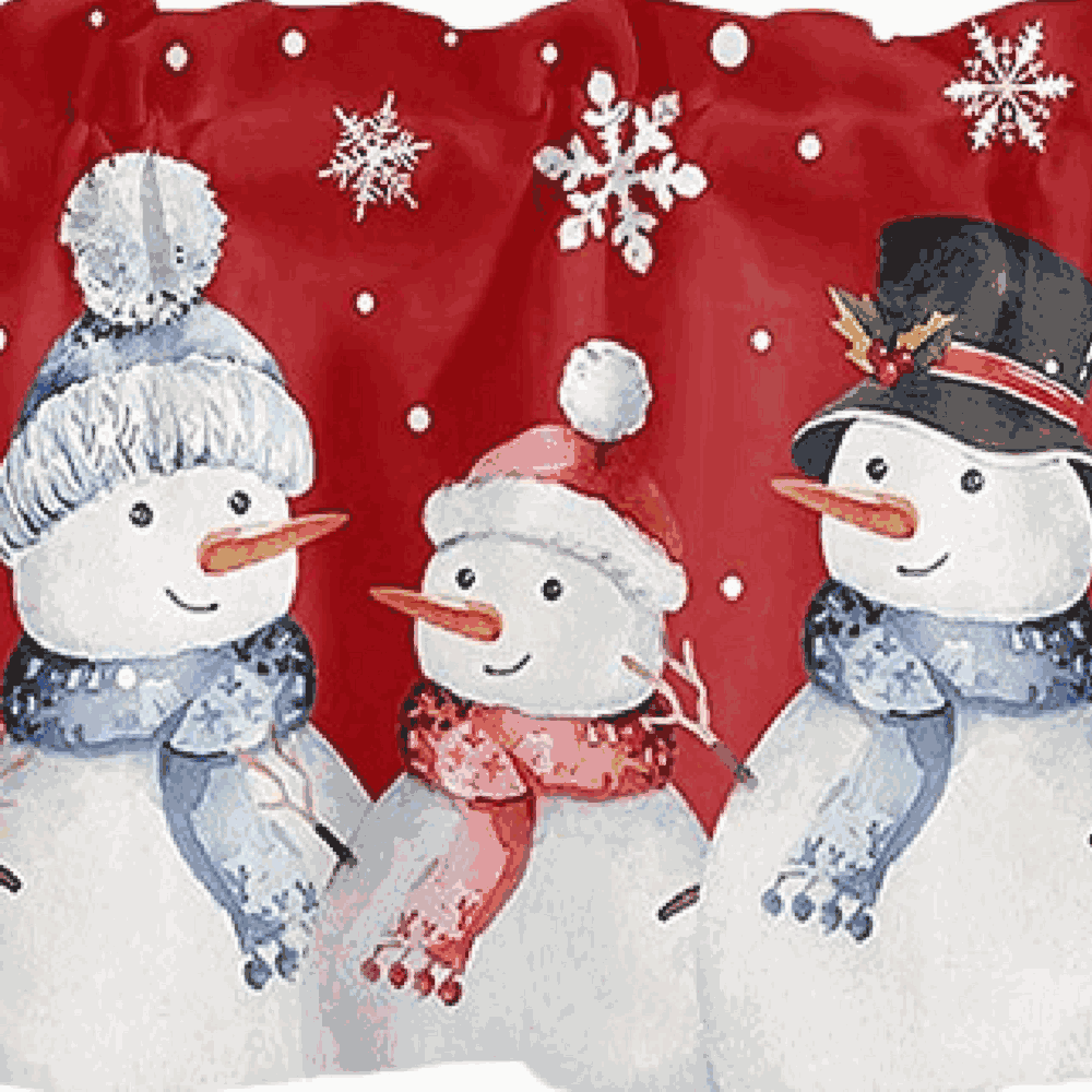 Cafe Curtain Christmas - Festive Valance - Red, H x W 55 x 145cm